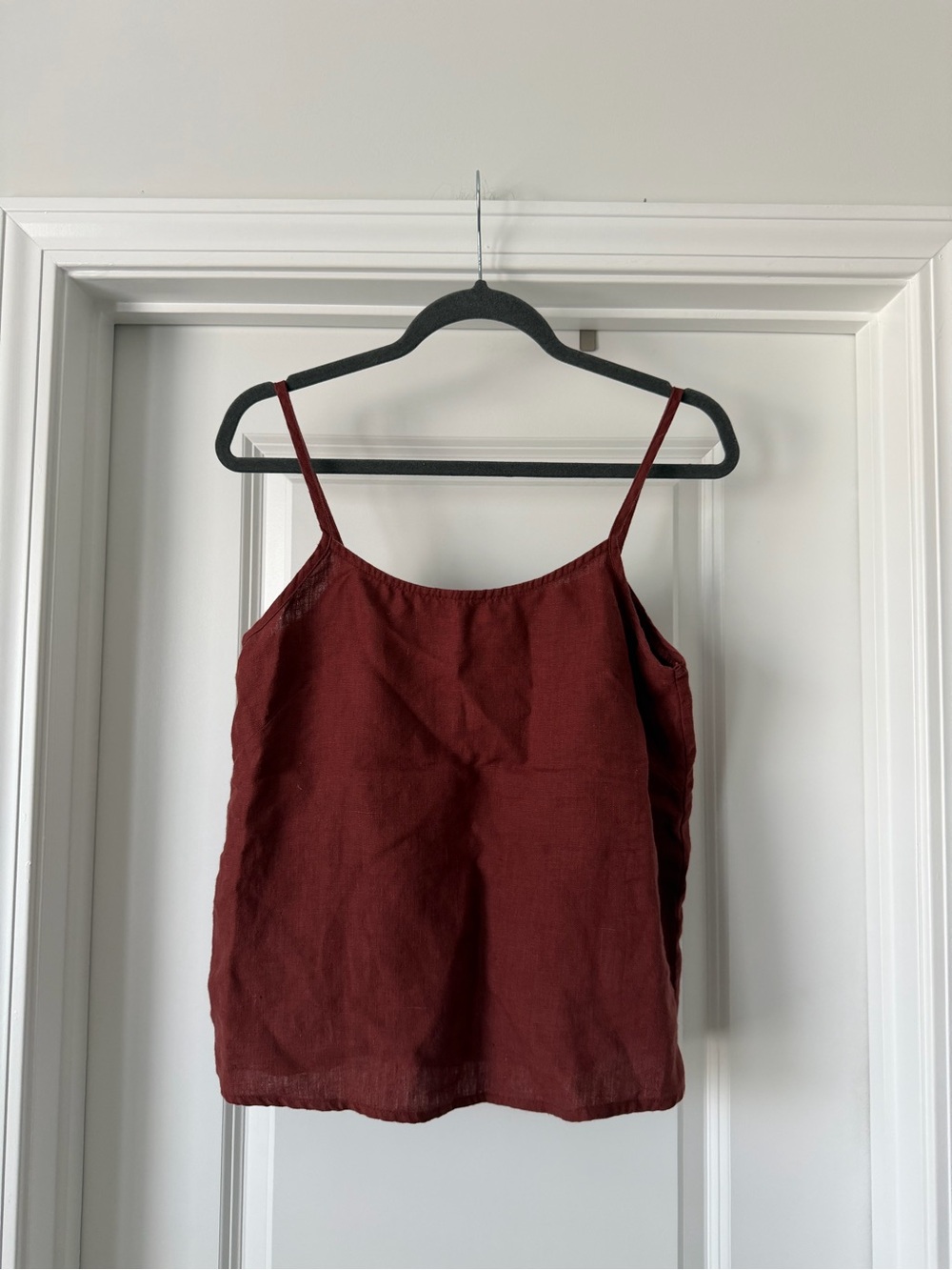 Amour Linen Womens Terracota Linen Cami Top